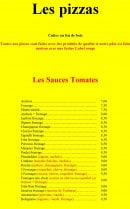 Menu Pizza le 26 - Les pizzas sauces tomates