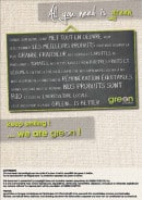 Menu Green is Better - Les informations