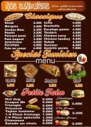 Menu La Casa food - Les sandwiches