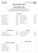 Menu La gratinée - Le menu, les entrées,...