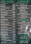 Menu Pizzeria de la gare - Les pizzas, desserts et boissons