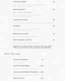 Menu Voglia Di Pasta - Les desserts et boissons