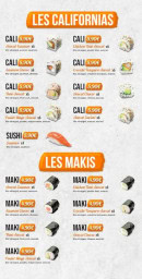 Menu Gin Khao - Les californias  et makis