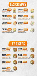 Menu Gin Khao - Les crispys et  tigers