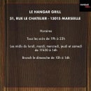 Menu Hangar Grill - Carte et menu Hangar Grill Marseille 15