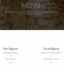 Menu Bigbrod - Les menus