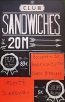 Menu Club Sandwiches - Plat du jour et soupe