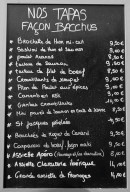 Menu Le cardeur bacchus - Les tapas