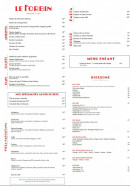 Menu Le Forbin - Les pizzas, plats et salades, ...