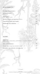 Menu Le Singe Vert - Les entrées et salades