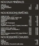 Menu Les Terrasses du Country Club - Les boissons