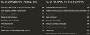 Menu Les Terrasses du Country Club - Les viandes,poissons et desserts