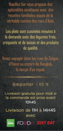 Menu Noodles bar - Les informations