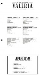 Carte et menu de Valeria – Le Clan des Mamma à Aix-en-Provence — page 1
