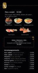 Menu Yojisu - Les menus