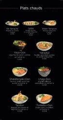 Menu Yojisu - Les plats chauds