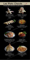 Menu Yojisu - Les plats chauds 