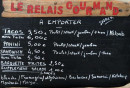 Menu Le relais gourmand - Les plats à emporter