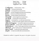 Menu Les lavandes - Les pizzas à emporter