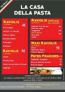 Menu La Casa Della - Raviolis et pâtes