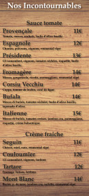 Menu A Casa di Pizz' - Les pizzas page 2