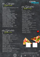 Menu Coté Pizza - Les pizzas