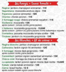 Menu La mandibulle - Les pizzas