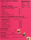 Menu La mandibulle - Les galettes, paninis et hamburgers,...