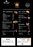 Menu Snack du cours - Les sandwichs, tacos et salades,...