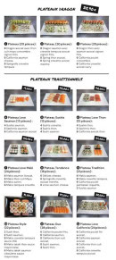 Carte et menu de Sushi et noodles à Gardanne — Les plateaux