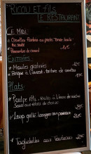 Carte et menu de Ricou Coquillages à Ventabren — L'ardoise