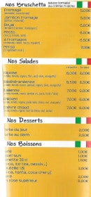 Menu Le 124 - Bruschettas, salades, desserts,...