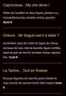 Menu Le Millesime - Les salades suite