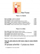 Menu Chez Ln - Les pizzas