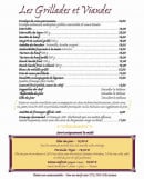 Menu Tiger's House - Les grillades et viandes