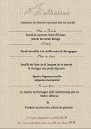 Menu Tiger's House - Exemple de menu à 54€ ou 39€