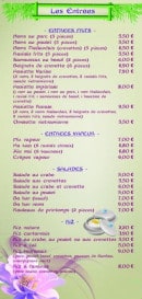Carte et menu de O' Delice d'Asie à Les Pennes Mirabeau — Les entrées, les salades et les riz