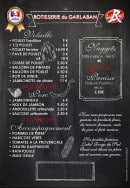 Carte et menu de Rôtisserie du Garlaban à Allauch — Volailles, porc, accompagnements,....