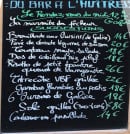 Carte et menu de Du Bar à l'huître à Arles — Les suggestions