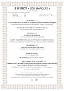 Menu Lou Marquès - Entrées, plats, desserts,....