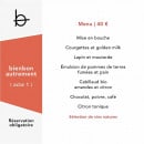 Menu Bienbon saintremy - Menu à 40€