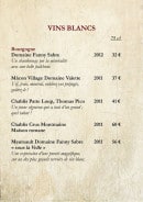 Menu Café de la Place - Bourgogne