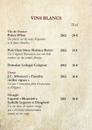 Menu Café de la Place - Vin de france, corce, georgie,....
