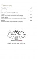 Menu L'Antico Mulino - Desserts
