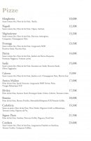 Menu L'Antico Mulino - Pizzas