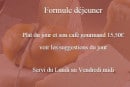 Menu Le Bistrot Découverte - Le formule déjeuner