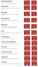 Menu Pizza Kings - Les pizzas aux tagliatelles et aux fruits de mer