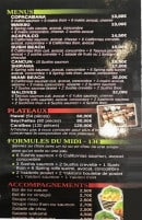 Menu Sushi beach - Menu