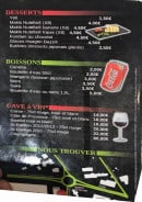 Menu Sushi beach - Desserts et boissons