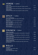Carte et menu de Sushi Daily à Chateauneuf les Martigues — Les verde, spicy, ...